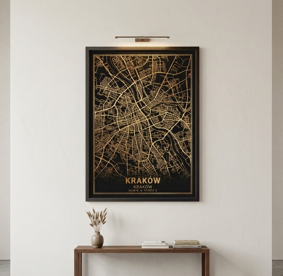 Póster Mapa de la Ciudad – Edición Premium Oro y Plata
