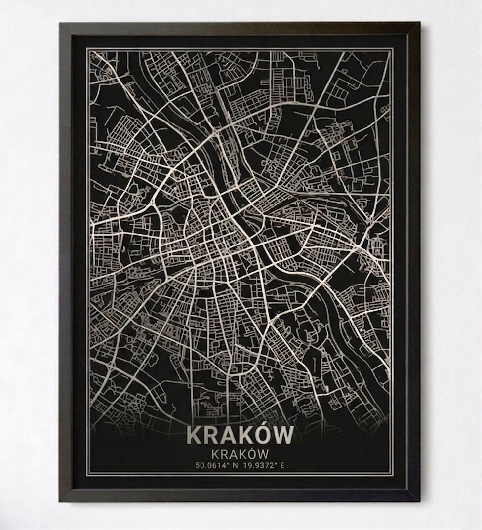 Póster Mapa de la Ciudad – Edición Premium Oro y Plata