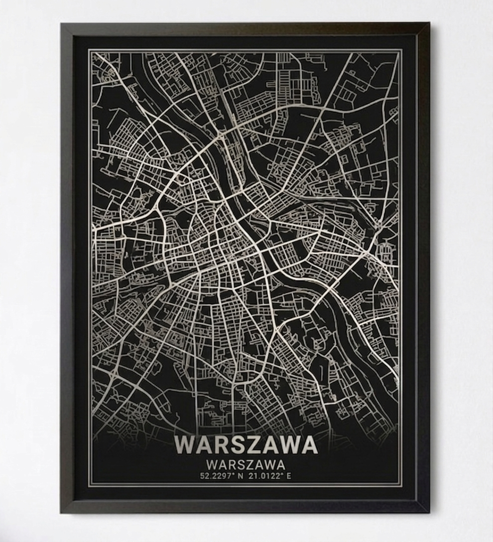 Póster Mapa de la Ciudad – Edición Premium Oro y Plata